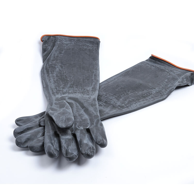 加厚耐酸碱工业手套化工防腐蚀氢氧化钠化工劳保手套55厘米长耐酸碱