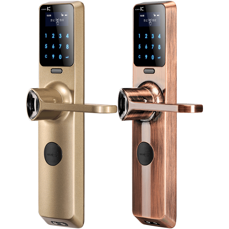 金指码指纹锁家用智能锁电子锁密码锁防盗门锁感应锁木门锁K91GKM(香槟金)