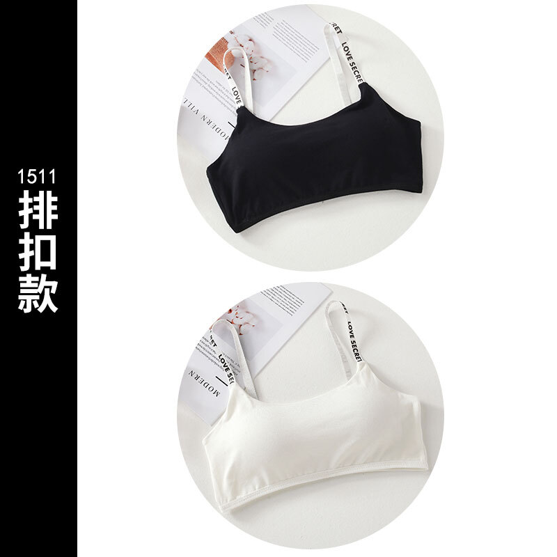 2条抹胸短款背心裹胸内衣无钢圈带胸垫打底睡眠文胸白#110无排均