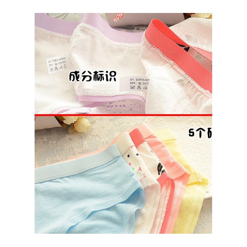 [6条盒]中腰印花内裤胖mm少可三角裤棉质料