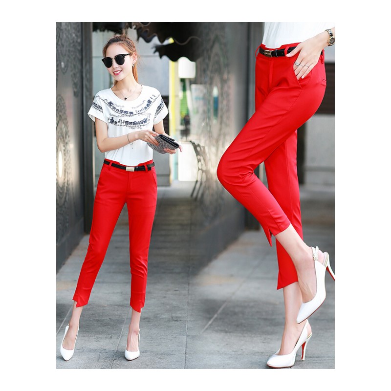 裤九分裤夏季韩版宽松休闲裤薄款百搭9分脚哈伦裤潮_7_4