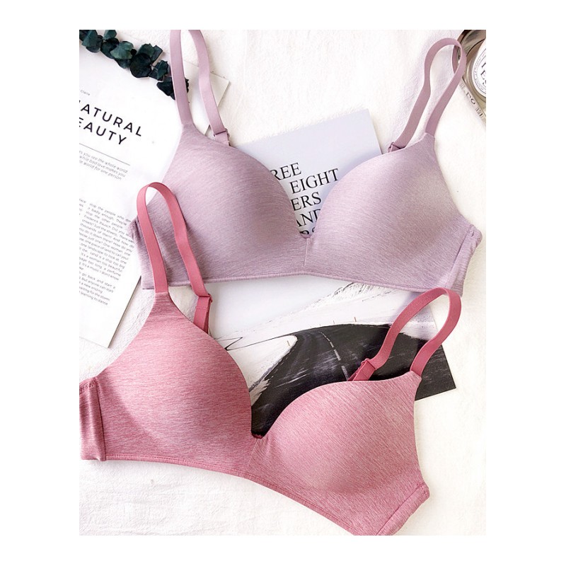 无钢圈拢软杯文胸1轻速干舒适透气深V无痕一片式内衣