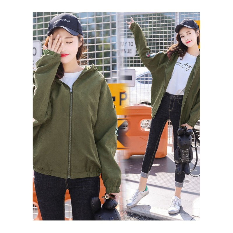 2018秋装韩版学生宽松中长款棒球服外套女装夹克上衣