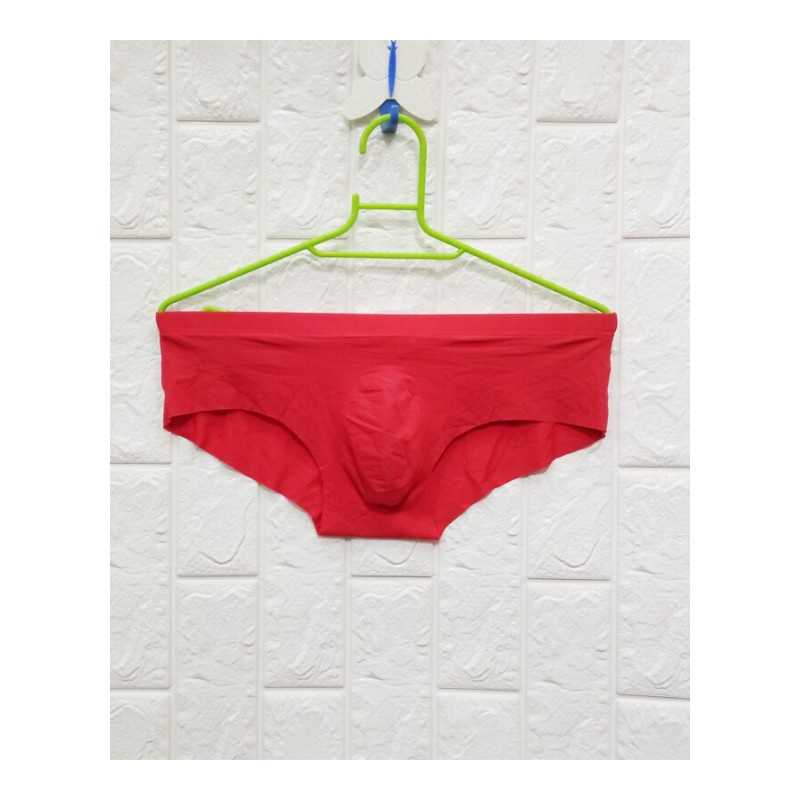 3条装潮男人三角内裤衩低腰个性感压膜囊袋冰丝滑一片式无痕透明白色+肤色+黑M1尺8~2尺1