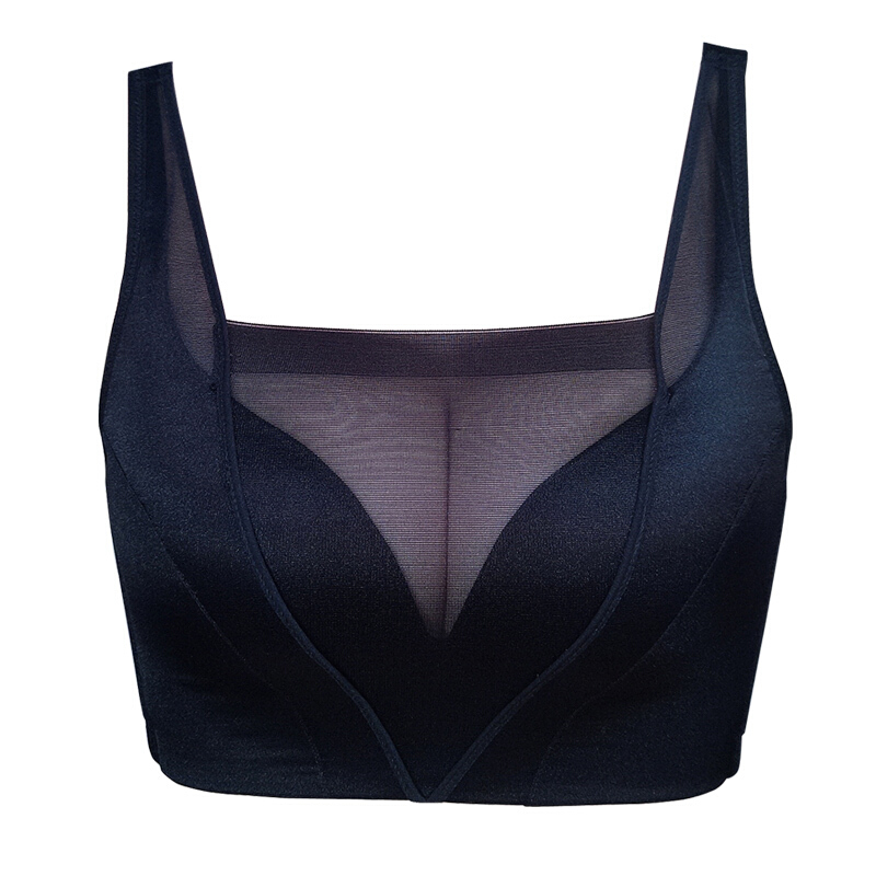 抹胸式文胸无钢圈一片式加厚拢整型收副乳小胸胸罩内衣