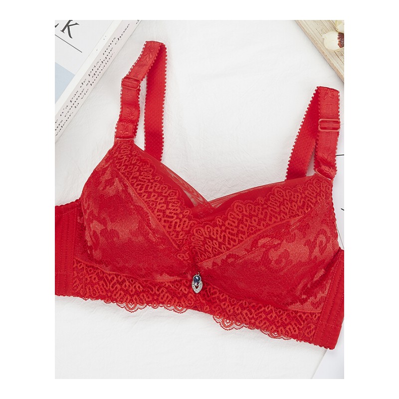 性感套装c厚8cm加厚款蕾丝内衣少女无钢圈拢上托小胸平胸文胸