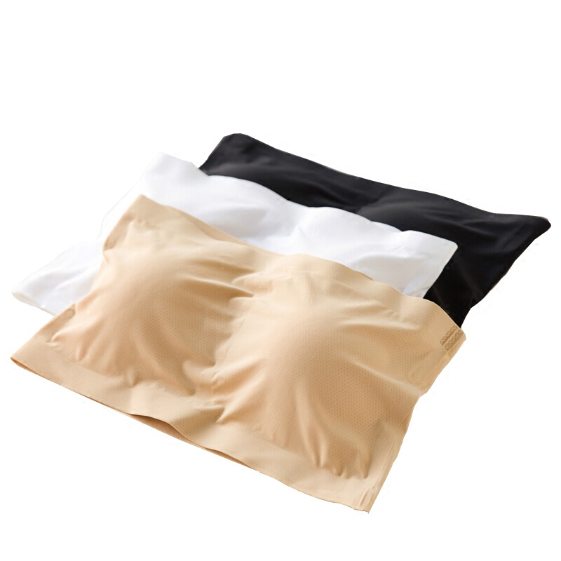 抹胸文胸无肩带大码裹胸胖mm200斤一片式白色性感打底内衣