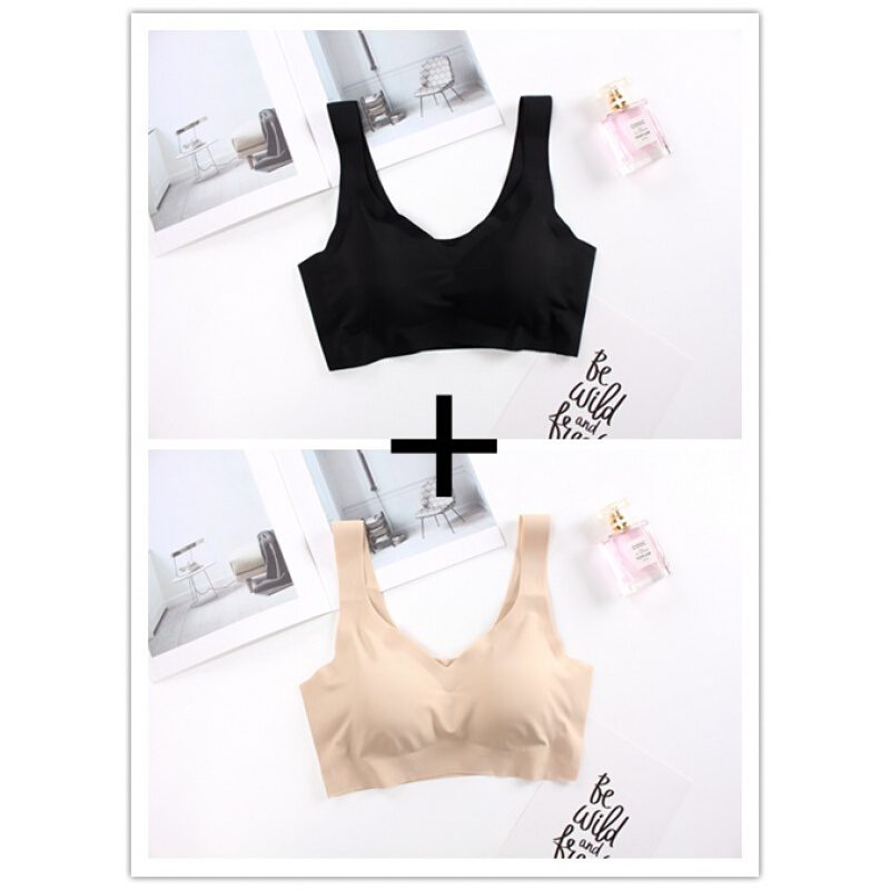 无痕无钢圈睡眠文胸零束缚瑜伽薄杯运动内衣女一片式舒适拢小胸