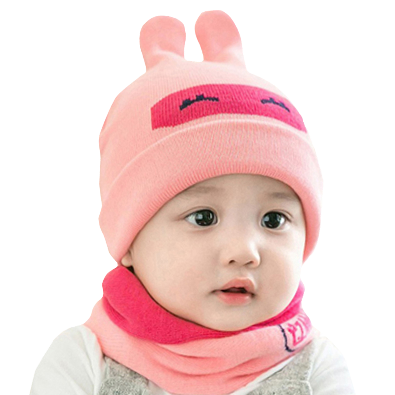 韩版秋冬宝宝帽子男童女童婴儿帽子儿童毛线帽小孩套头帽围脖套