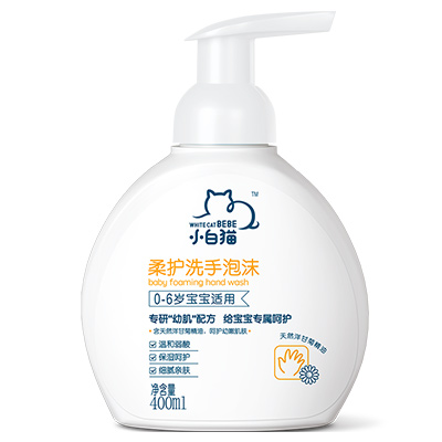 小白猫柔护洗手泡沫400ml常规装