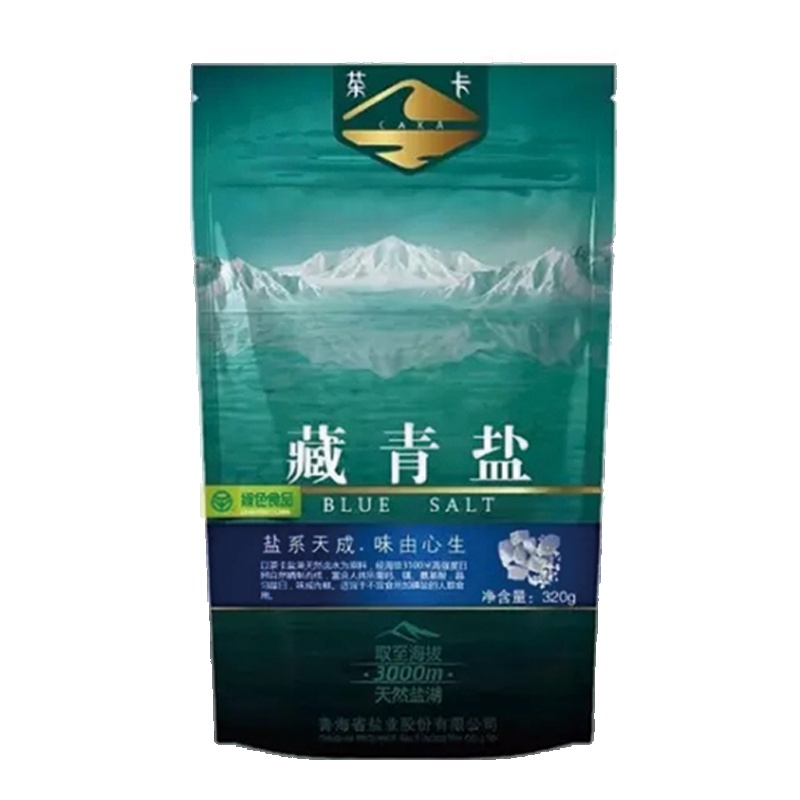 (未添加抗结剂)青海茶卡藏青盐未加碘盐 320g/袋(5袋起发货)未添加抗结剂,源自青海海拔3100米。