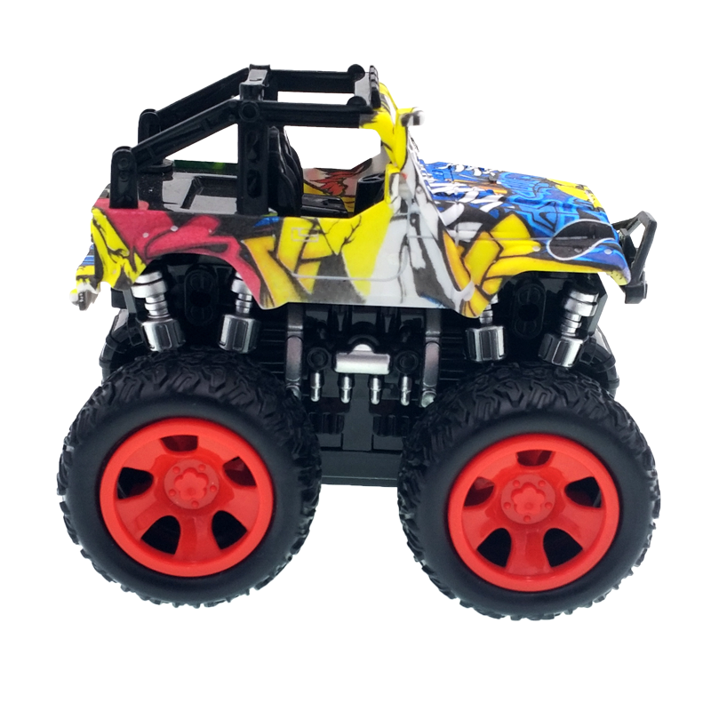 第1印象涂鸦惯性塑料越野车儿童玩具小孩玩具汽车回力车男孩礼物