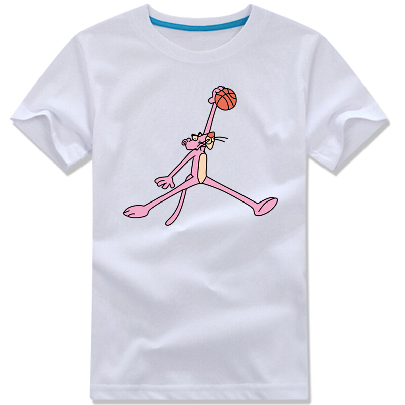 粉红豹T恤女短袖情侣装原宿潮牌半袖宽松大码学生港风沙滩打底衫