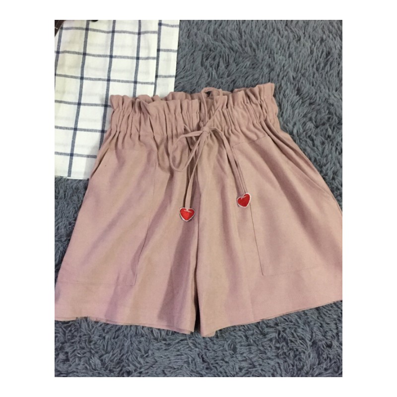 2018夏季女装韩版学生高腰宽松短裤休闲裤运动裤