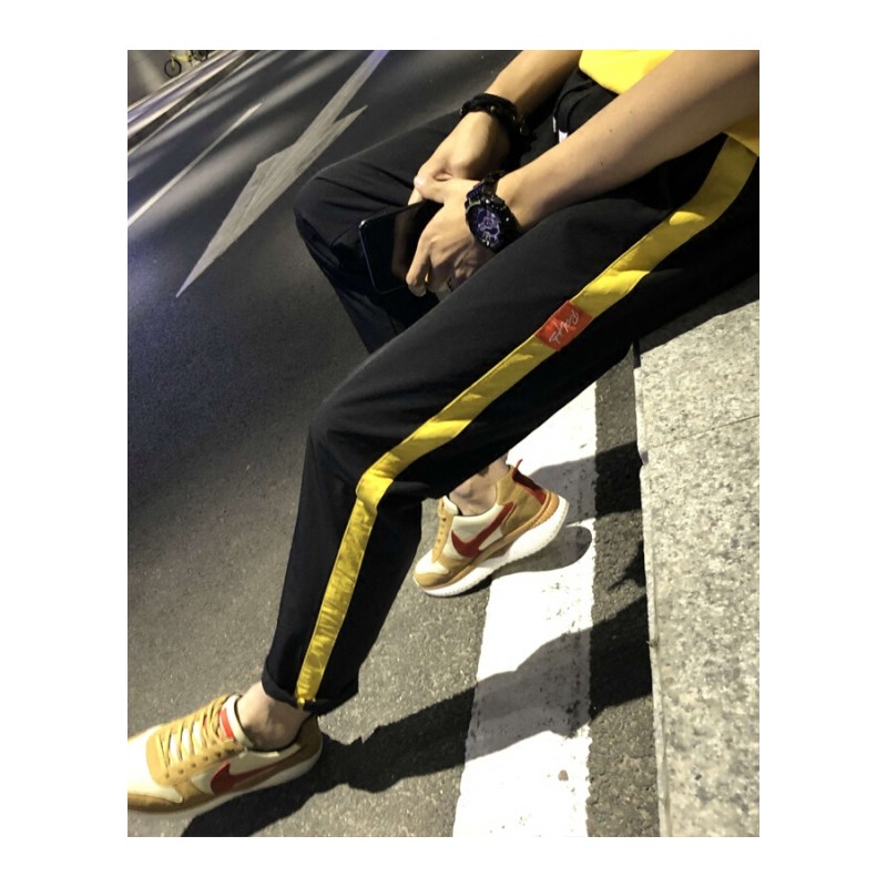 夏天九分裤男韩版潮修身小脚休闲哈伦运动裤子夏季款夏裤