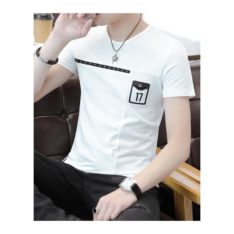 男士短袖T恤2018新款韩版潮流青少年学生半袖帅气夏季上衣服男装