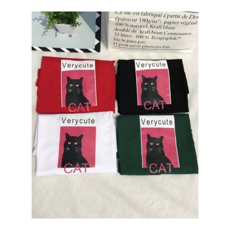 2018夏装新款短袖T恤男女韩版潮牌宽松港风ins学生情侣装半袖班服