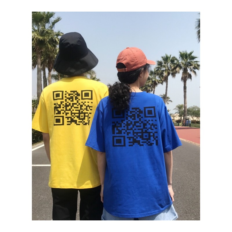 春夏装2018新款女装情侣短袖T恤女宽松韩版学生chic上衣港味体恤白色均码