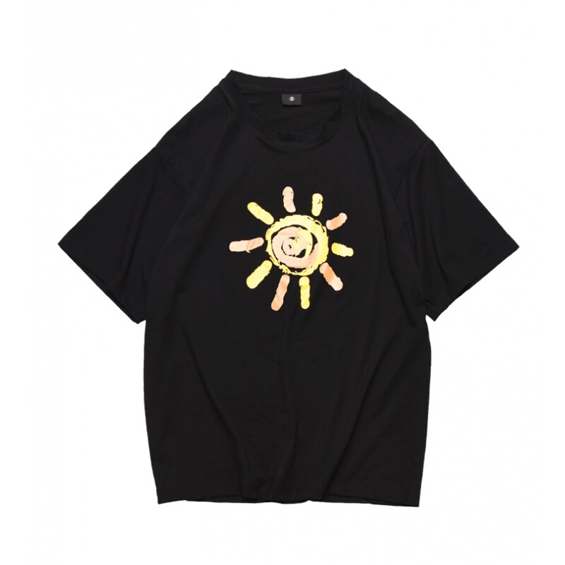 2018夏季新款气质情侣装qlz夏装韩范短袖T恤女宽松韩版学生班服潮