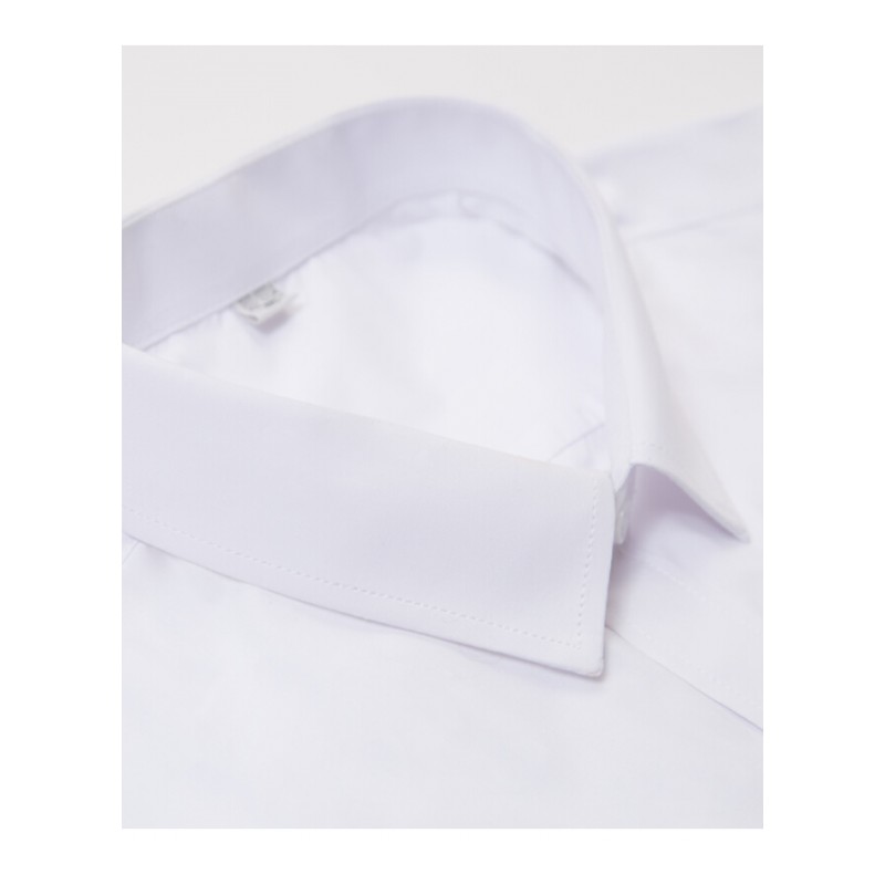 2018夏薄款男士短袖白色衬衫白衬衫上班男式职业寸衣工作服白色