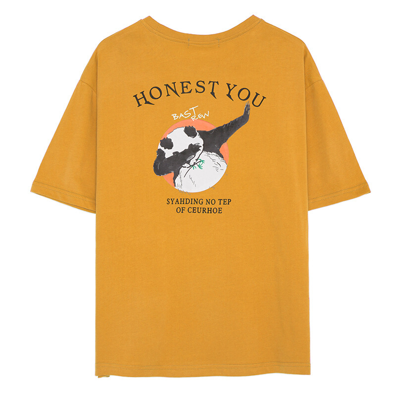 ins超火短袖男港风夏季韩版青少年学生潮流宽松百搭男士五分袖T恤