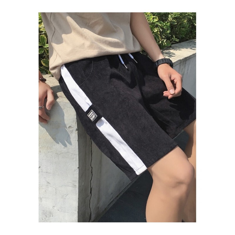 2018修身潮流短裤男士港风百搭休闲裤学生个性五分裤夏季新款裤子