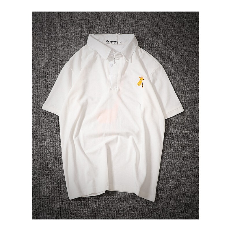 情侣装夏装短袖卡通可爱Polo衫男女学生韩范宽松上衣班服T恤polo