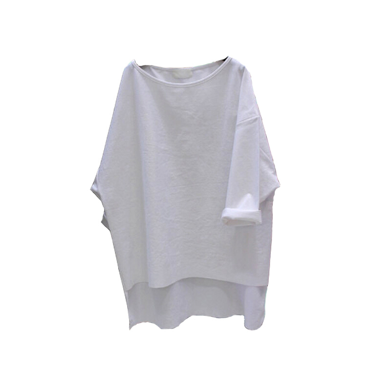 2018春夏装新款韩版女装短袖宽松纯色半袖T恤女中长款打底衫上衣