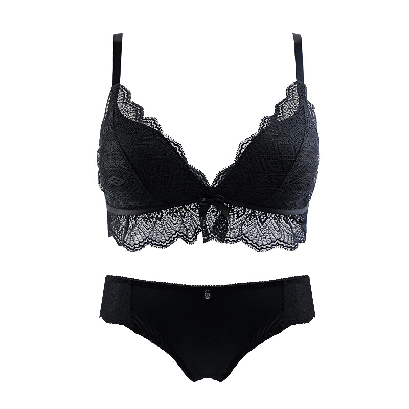 2017夏季新款白色加宽下围蕾丝性感内衣女无钢圈舒适聚拢侧收整型文胸