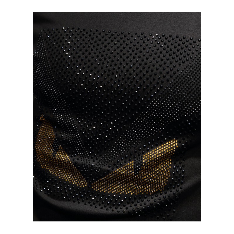 男T恤短袖2017夏季新款潮流时尚男装烫钻小怪兽圆领男莫代尔打底半袖小衫