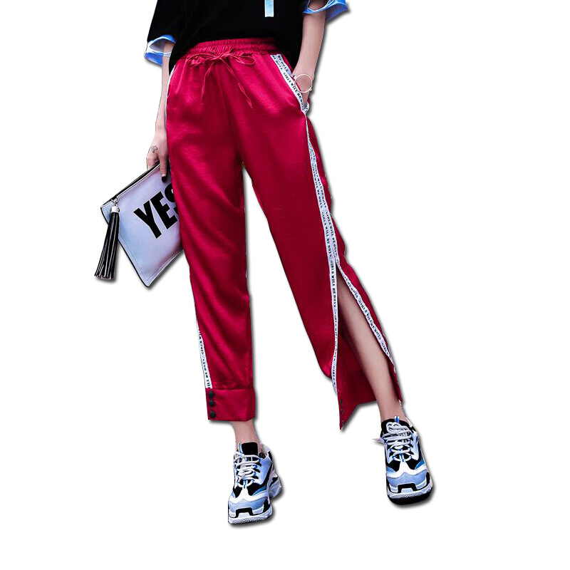 夏季运动裤子女学生宽松韩版ulzzang显瘦休闲怪少女嘻哈裤fjq