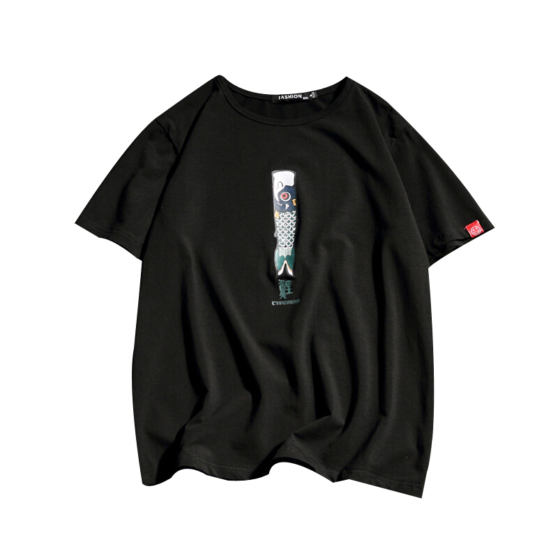 2018夏季新款短袖T恤男士加肥大码韩版宽松半袖潮流百搭体恤男装