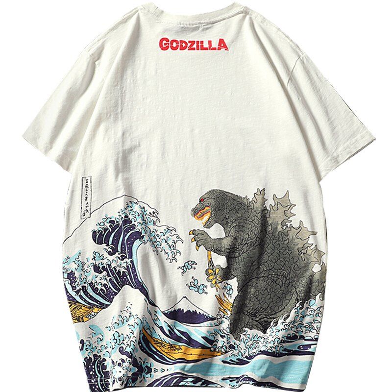 夏季中国风休闲短袖T恤男士大码韩版宽松体恤潮流学生印花半袖男