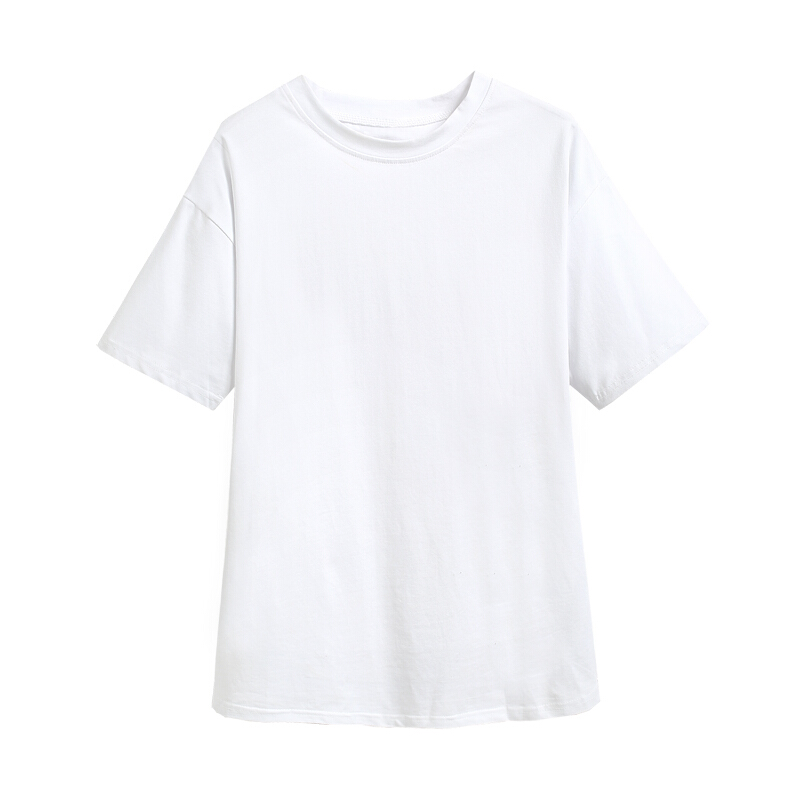 短袖女2018新款韩版白色T恤软妹春季上衣女宽松百搭衣服女打底衫白色均码