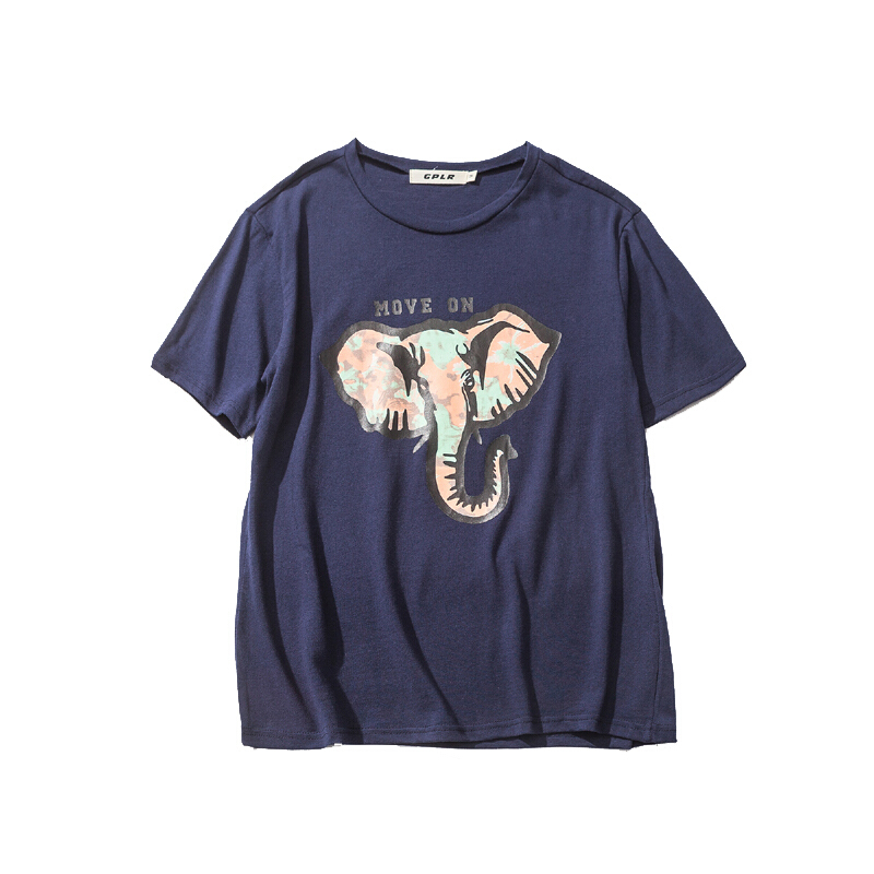 2018夏季新款印花短袖T恤男士大码韩版修身半袖潮流个性体恤男装