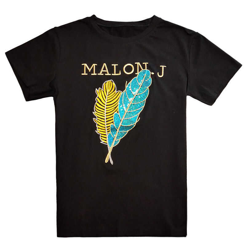 T恤女短袖半袖2018春夏新款宽松亮片上衣韩版原宿港味黑色打底衫 黑色 均码 80-140斤均可穿哦 弹力大