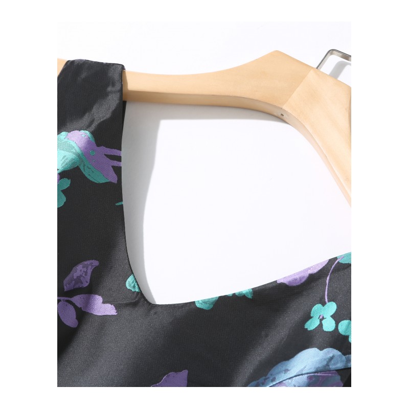 复古大摆春夏新款女中长款韩版修身无袖夏季女装超仙a字裙子淑女