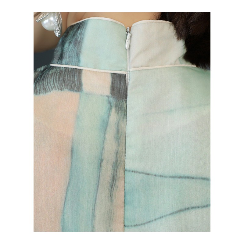 改良旗袍连衣裙2018新款民族风中长款端庄大气优雅显瘦连身裙女夏