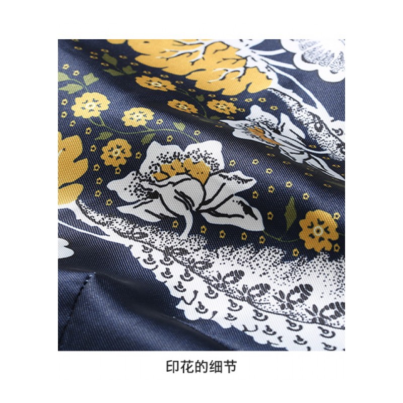 欧洲站2018春夏新品中长款修身显瘦圆领印花中袖无袖A字连衣裙