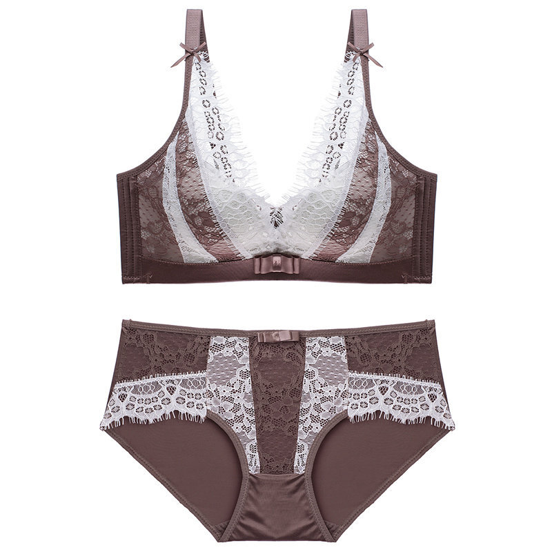 性感套装超厚8cm加厚款蕾丝内衣少女无钢圈聚拢上托小胸平胸文胸