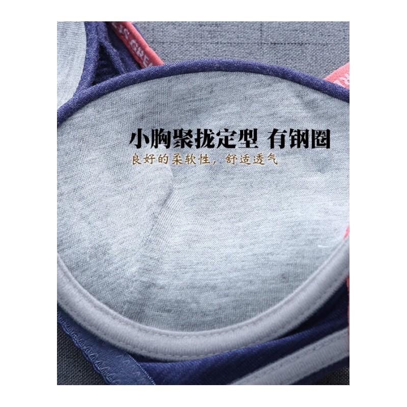 日系前扣少女文胸小胸聚拢定型有钢圈高中大学生内衣性感美背胸罩