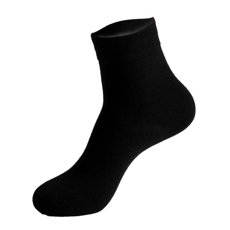 黑色袜子男士纯棉夏季薄款中筒皮鞋长袜防臭吸汗商务正装男袜短袜白色6双白色