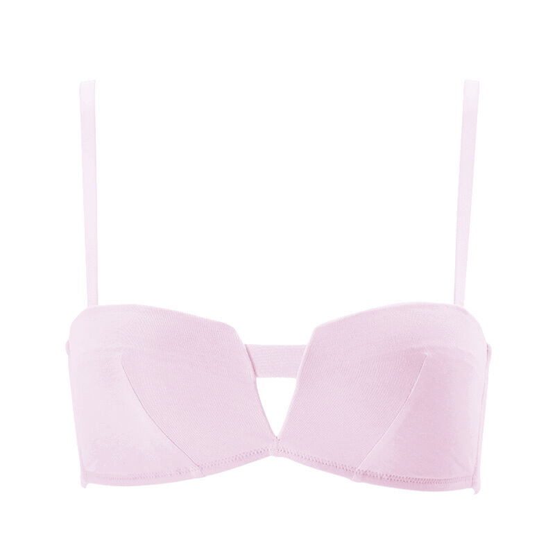 春夏新款无痕小胸内衣少女无钢圈轻薄镂空透气舒适1/2杯文胸