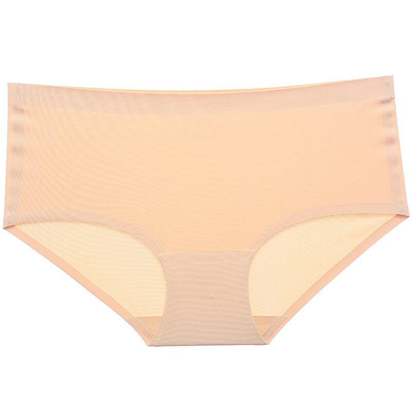维多利亚的色彩女士性感无痕冰丝三角内裤蕾丝纯棉档中腰大码底裤