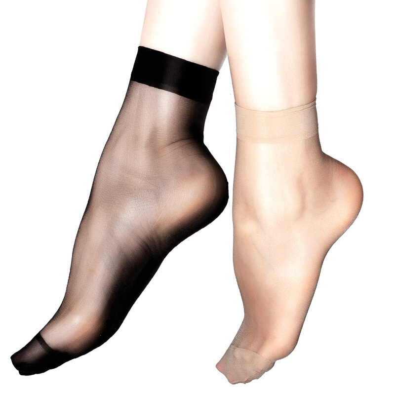 30双女士薄款透明短丝袜水晶袜黑肉色隐形低帮对对袜子黑色30双(包芯丝)均码