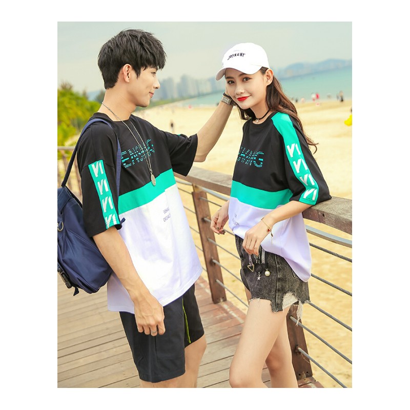 情侣装夏装2018新款夏季韩版宽松百搭半袖女装ins超火短袖T恤春装