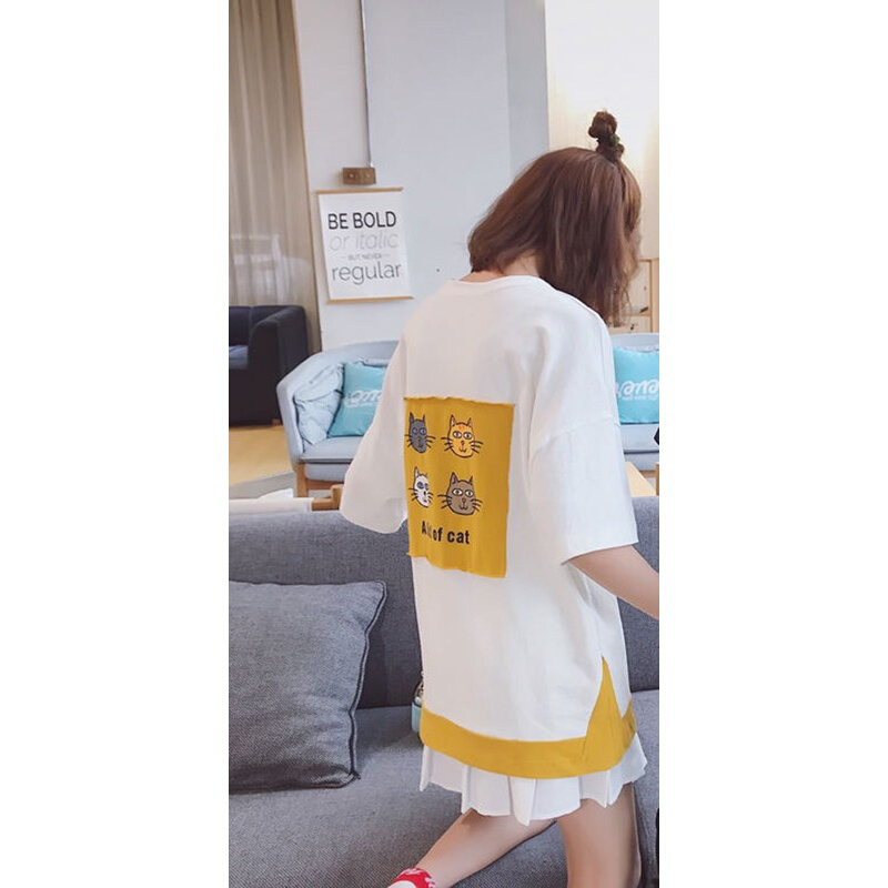 情侣装夏装2018新款韩版原宿风宽松学生短袖T恤女半袖上衣班服潮
