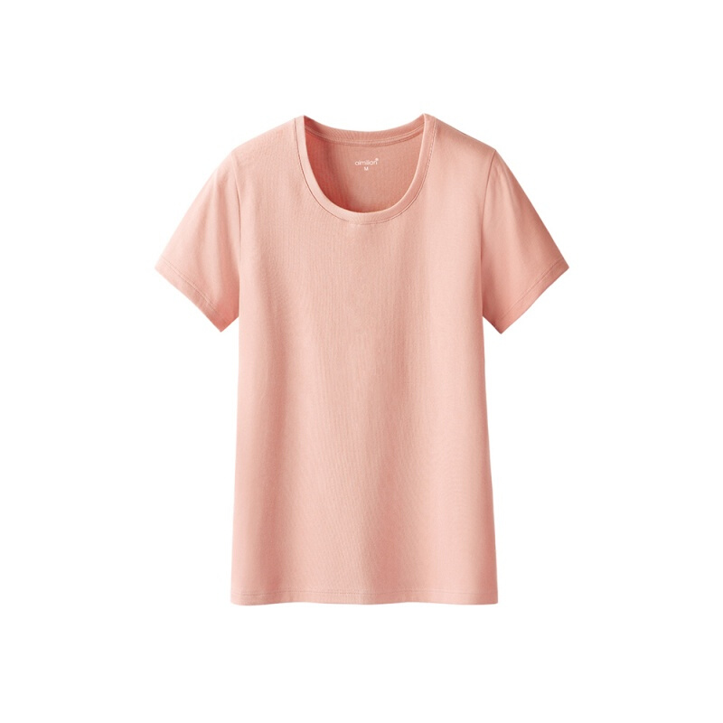 短袖女2018新款T恤女装夏上衣圆领休闲简约修身百搭纯色打底半袖