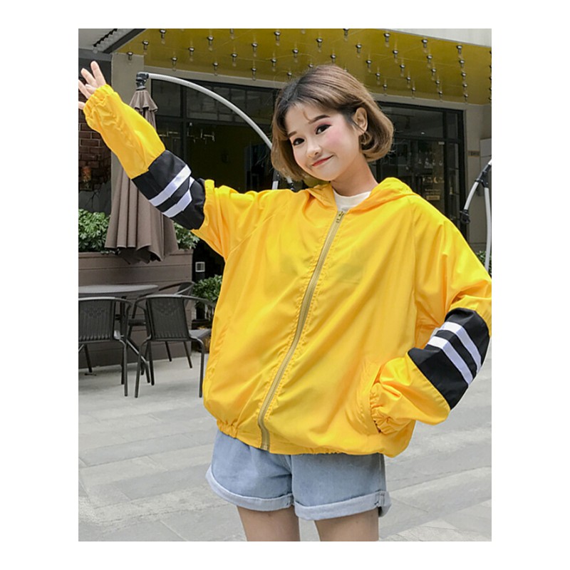 防晒衣女学生韩版潮bf2018春夏新款字母口袋薄外套情侣棒球服夹克