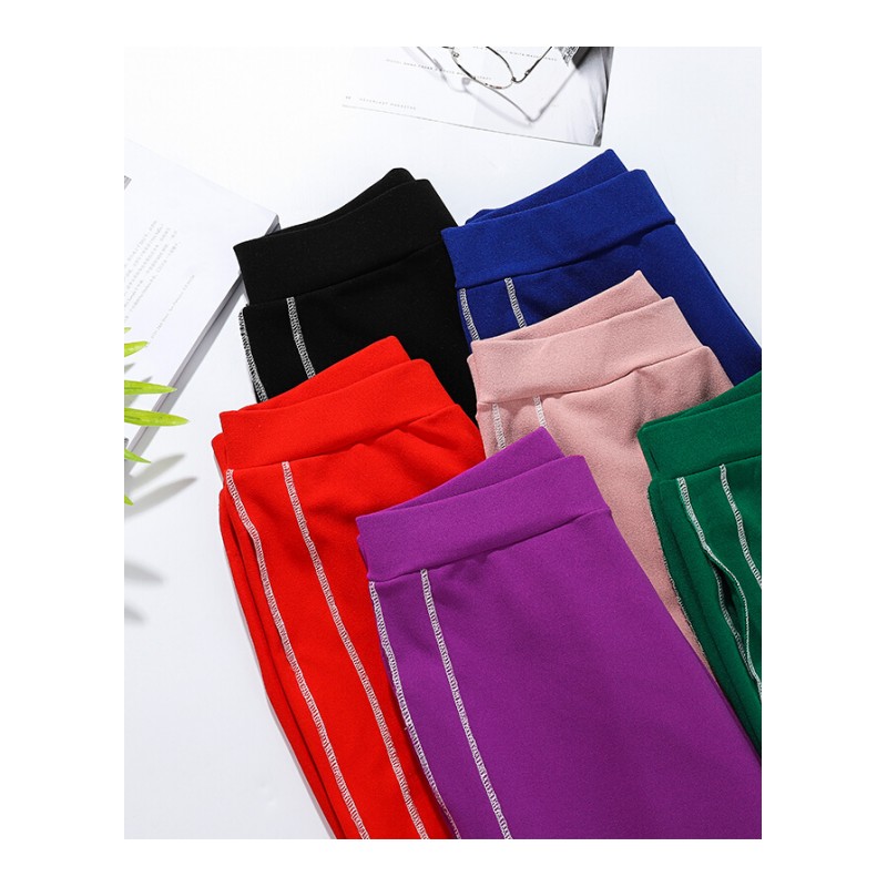 雪纺阔腿裤女夏2018新款韩版宽松复古温柔风高腰开叉超火港味裤子